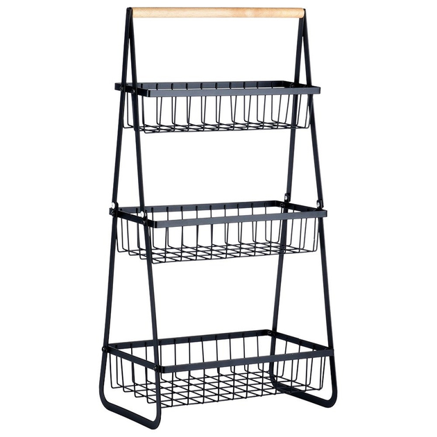 Koszyk na owoce Vilde metalowy Czarny (5904316481889) - obraz 2