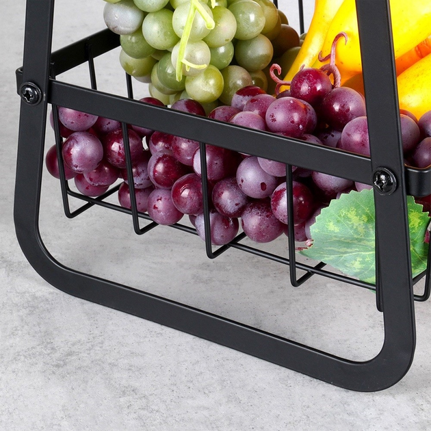 Koszyk na owoce Vilde metalowy Czarny (5904316481889) - obraz 6