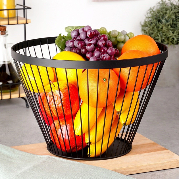 Koszyk na owoce Nava metalowy Czarny (10-100-031) - obraz 7