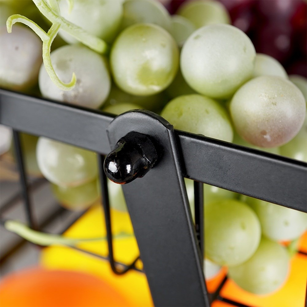 Koszyk na owoce Vilde metalowy Czarny (5904316473099) - obraz 4