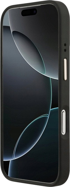 Панель Guess 4G Strass Logo & Big Strap Metal Buttons MagSafe для iPhone 17 Pro Black (3666339550820) - зображення 5