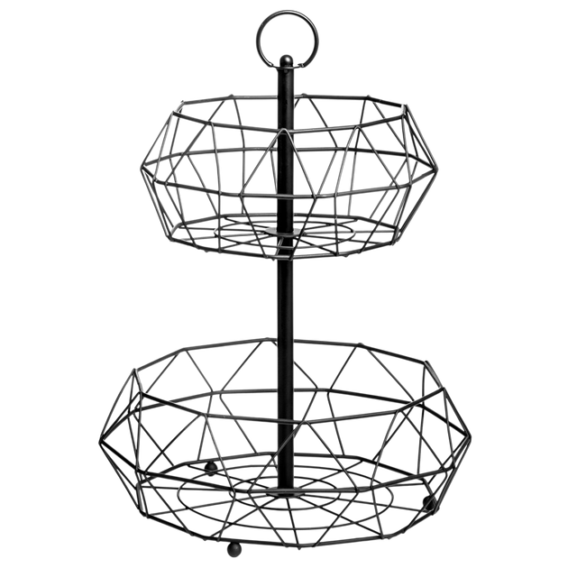 Koszyk na owoce Vilde metalowy Czarny (5907610289427) - obraz 1