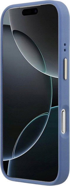 Панель Guess 4G Strass Logo & Big Strap Metal Buttons MagSafe для iPhone 17 Pro Blue (3666339551278) - зображення 5