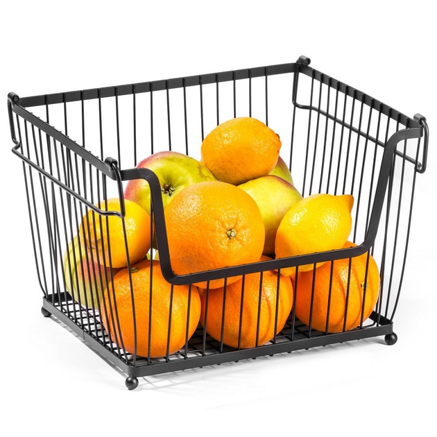 Koszyk na owoce i warzywa Vilde metalowy Czarny (5907610289526) - obraz 2