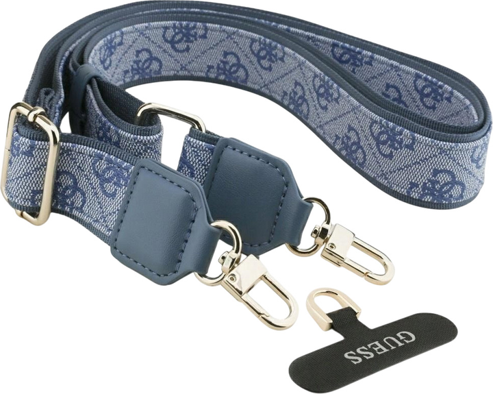 Панель Guess 4G Strass Logo & Big Strap Metal Buttons MagSafe для iPhone 17 Pro Max Blue (3666339551285) - зображення 8