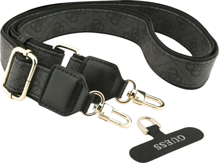 Панель Guess 4G Strass Logo & Big Strap Metal Buttons MagSafe для iPhone 17 Pro Max Black (3666339550837) - зображення 8