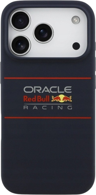 Etui Red Bull Silicone Horizontal Centered Logo MagSafe do Apple iPhone 17 Pro Max Navy Blue (3666339527570) - obraz 2