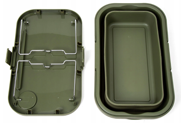 Кошик для пікніку Platinet PCP16GR складаний столик з ручками 16 л Зелений (5907595461399) - зображення 3