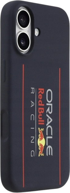 Etui Red Bull Silicone Oversize Vertical Logo MagSafe do Apple iPhone 17 Navy Blue (3666339527587) - obraz 4