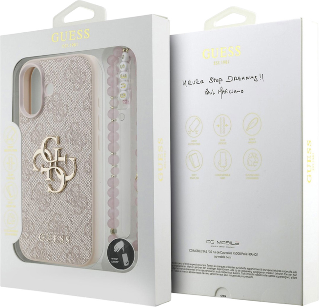 Панель Guess 4G Strap 4G Classic Logo для iPhone 17 Pink (3666339526276) - зображення 7