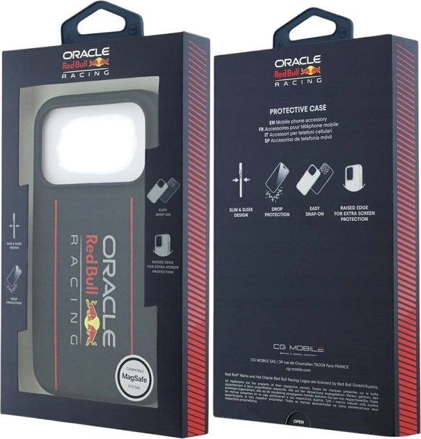 Панель Red Bull Silicone Oversize Vertical Logo MagSafe для Apple iPhone 17 Pro Navy Blue (3666339527600) - зображення 8