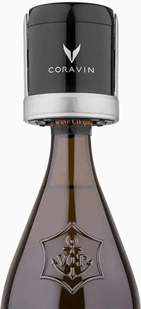 Система для зберігання ігристих вин Coravin Sparkling чорна з срібним (810068590203) - зображення 3