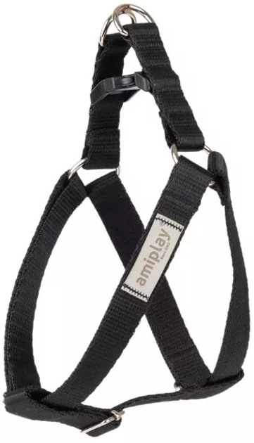 Шлея регульована для собак Amiplay Samba Step-in S Чорна (5907563302426) - зображення 1
