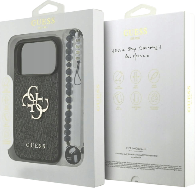 Панель Guess 4G Strap 4G Classic Logo для iPhone 17 Pro Black (3666339526214) - зображення 8