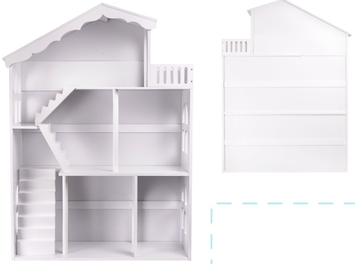 Regał na książki Kik Lulilo Calla dla dzieci półka domek na zabawki 2 w 1 XXL 116 cm (KX5547) (5903039727670) - obraz 6