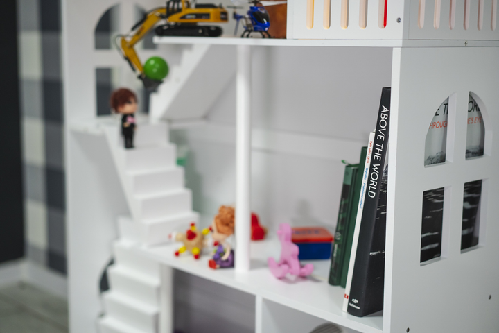 Regał na książki Kik Lulilo Calla dla dzieci półka domek na zabawki 2 w 1 XXL 116 cm (KX5547) (5903039727670) - obraz 12