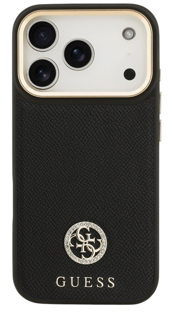 Панель Guess Grained Strass Logo MagSafe для iPhone 17 Pro Max Black - зображення 2