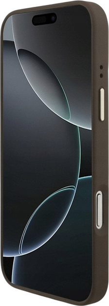 Etui plecki Guess 4G Triangle Logo MagSafe do iPhone 17 Pro Max Brown/Gold (3666339521141) - obraz 5