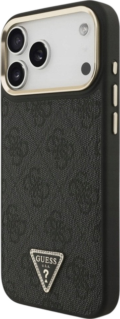 Панель Guess 4G Triangle Logo MagSafe для iPhone 17 Pro Max Black/Gold (3666339520984) - зображення 2