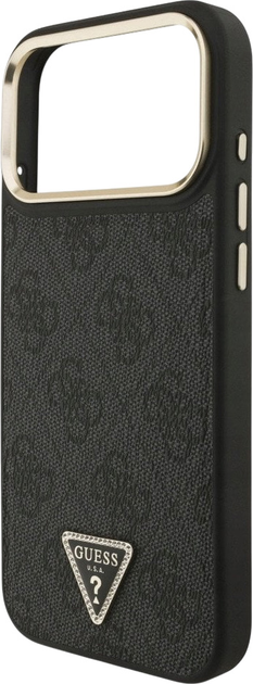 Панель Guess 4G Triangle Logo MagSafe для iPhone 17 Pro Max Black/Gold (3666339520984) - зображення 6