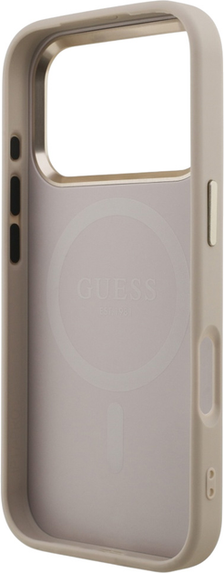 Панель Guess 4G Triangle Logo MagSafe для iPhone 17 Pro Pink/Gold (3666339521455) - зображення 7