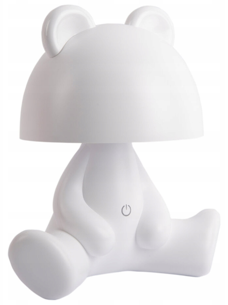 Lampka nocna dla dzieci Leitmotiv do pokoju dziecięcego bezprzewodowa miś Biała (8714302744556) - obraz 1