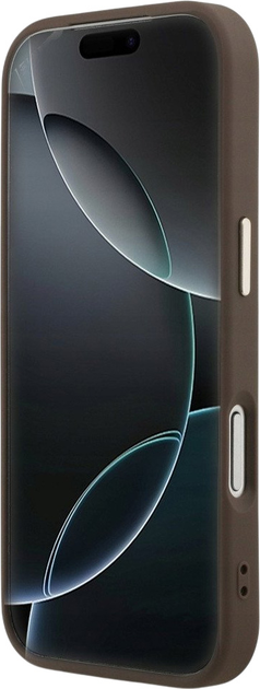 Панель Guess 4G Triangle Logo MagSafe для iPhone 17 Pro Brown/Gold (3666339521134) - зображення 5
