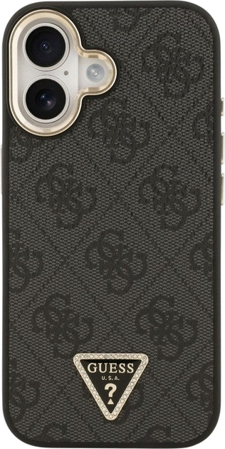 Панель Guess 4G Triangle Logo MagSafe для iPhone 17 Black/Gold (3666339520953) - зображення 3