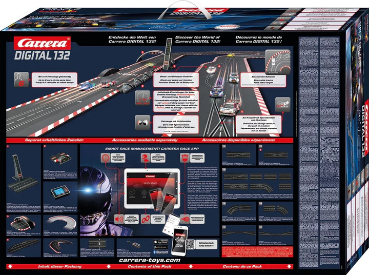 Tor samochodowy Carrera Digital 132 Verstappen & S. Perez RB20 7.3 m + 2 samochody (4007486300484) - obraz 5