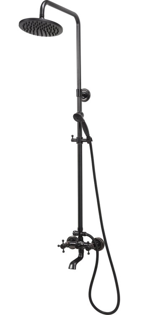 Kolumna prysznicowa Fala Retro 1 Black (5906083042355) - obraz 1