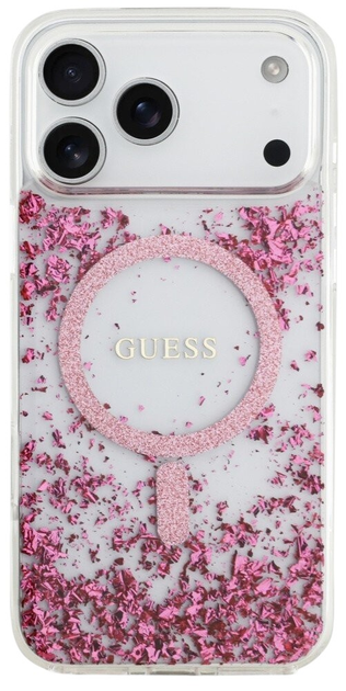 Панель Guess Resin Bottom Glitter MagSafeдля iPhone 17 Pro Max Pink - зображення 2