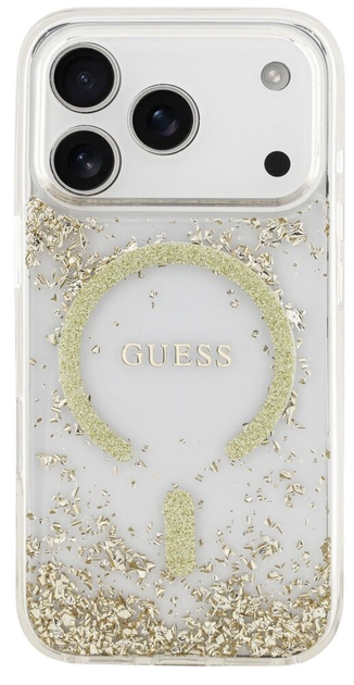 Панель Guess Resin Bottom Glitter MagSafeдля iPhone 17 Pro Max Gold - зображення 2