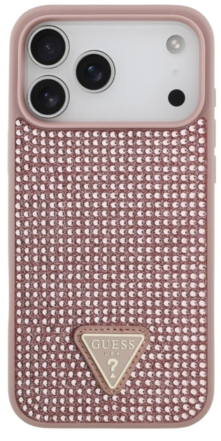 Панель Guess Rhinestone Triangle Logo для iPhone 17 Pro Max Pink - зображення 2