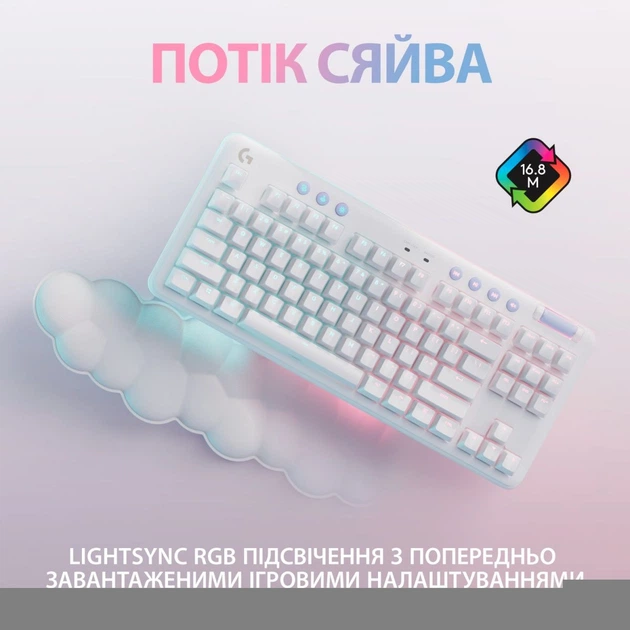 Клавиатура Logitech G715 Wireless Gaming Tactile White (920-010465)) [74287] - изображение 6