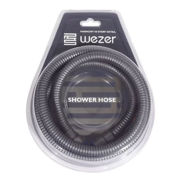Душовий шланг WEZER WKR-008-180GG, 180 см, збройова сталь - изображение 2