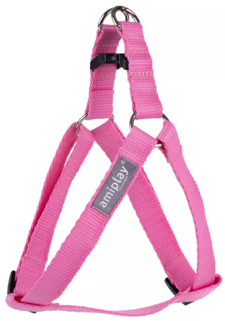 Шлея регульована для собак Amiplay Popular L 40-75 см Рожева (5907563315105) - зображення 1