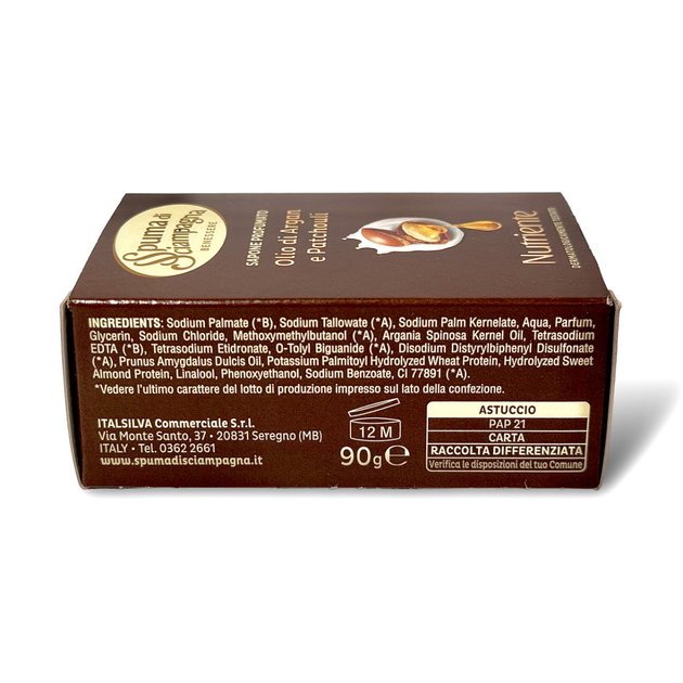 Мыло твердое с Аргановым Маслом и Маслом Пачули Spuma Di Sciampagna Soap With Argan Oil And Patchouli 90 г - изображение 4