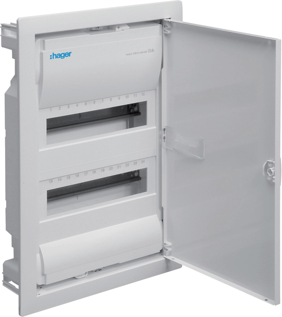 Rozdzielnica Hager Volta VU24NE 2 rzedy, 24 moduły, IP30 (3250616614390) - obraz 1