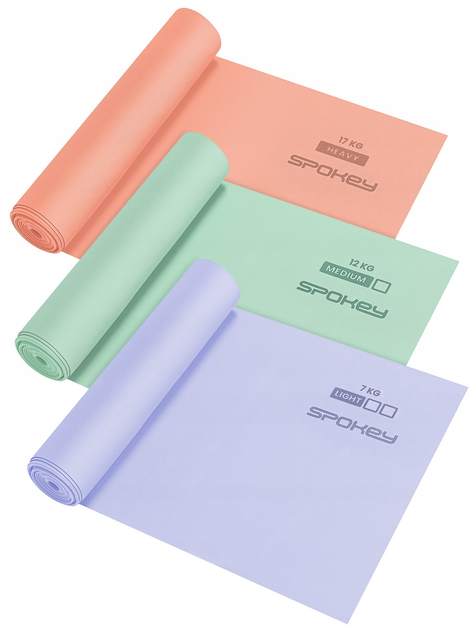 Набір гумок для тренувань Spokey Ribbon Tex Set 943102 3 шт (5905339431028) - зображення 1