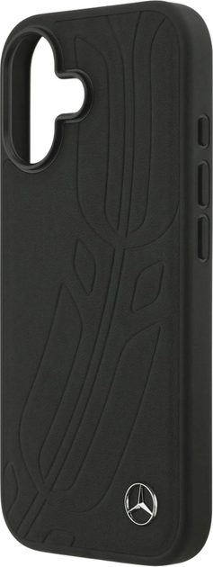 Etui plecki Mercedes Leather Large Laurel Leaves MagSafe Case do iPhone 17 Black (3666339507435) - obraz 6