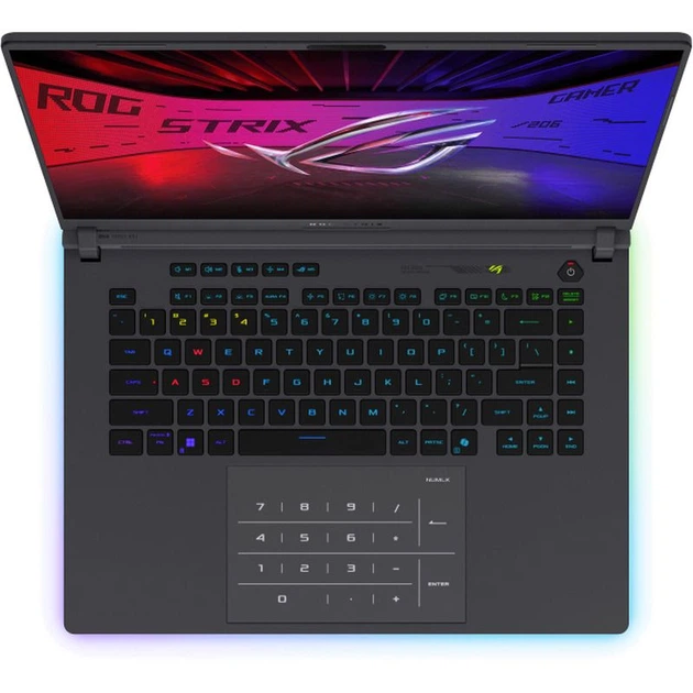 Ігровий ноутбук ASUS ROG Strix G16, G615LW- S5047, 16 дюймів, 2, 5K (2560 x 1600, WQXGA) 16: 10, 16: 10, дисплей ROG Nebula, Intel® Core™ Ultra 9 275HX 2, 7 ГГц (36 МБ кеш- пам’яті, до 5, 4 ГГц, 24 ядер, 24 потоки); Intel® AI Boost NPU до 13 TOPS - Фото 2 Ігровий ноутбук ASUS ROG Strix G16, G615LW- S5047, 16 дюймів, 2, 5K (2560 x 1600, WQXGA) 16: 10, 16: 10, дисплей ROG Nebula, Intel® Core™ Ultra 9 275HX 2, 7 ГГц (36 МБ кеш- пам’яті, до 5, 4 ГГц, 24 ядер, 24 потоки); Intel® AI Boost NPU до 13 TOPS - зображення 2