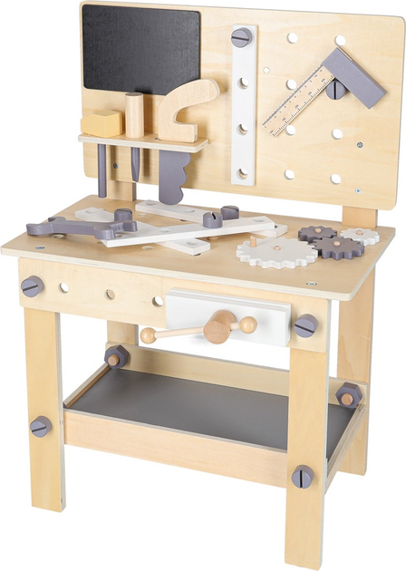 Zestaw do zabawy KIK Warsztat drewniany z narzędziami na stoliku KX6281 (5903039717824) - obraz 3