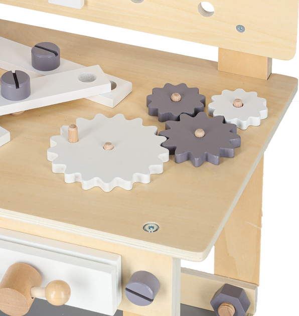 Zestaw do zabawy KIK Warsztat drewniany z narzędziami na stoliku KX6281 (5903039717824) - obraz 5