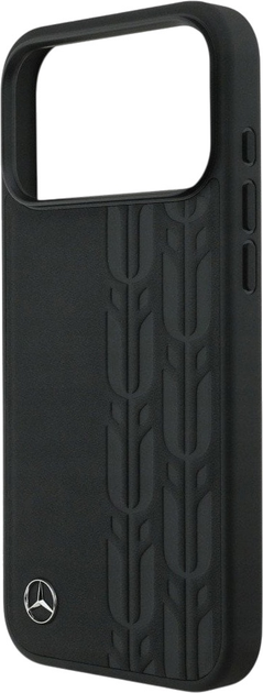 Панель Mercedes Leather Laurel Leaves MagSafe для iPhone 17 Pro Max Black (3666339507022) - зображення 6