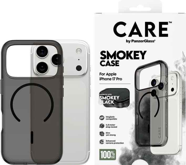 Etui CARE by PanzerGlass Flagship Urban Explorer w. Black MagSafe do Apple iPhone 17 Pro Smokey (CR68423) - obraz 3