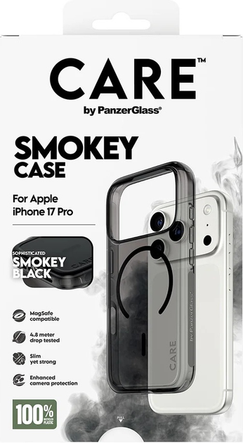 Etui CARE by PanzerGlass Flagship Urban Explorer w. Black MagSafe do Apple iPhone 17 Pro Smokey (CR68423) - obraz 5