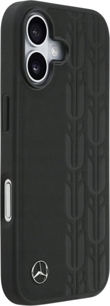 Панель Mercedes Leather Laurel Leaves MagSafe для iPhone 17 Black (3666339506995) - зображення 4