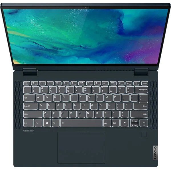 Ноутбук 2 в 1 LENOVO Flex 5 14ALC05, AMD Ryzen 5 5500U до 4. 0GHz, 14 Full HD Touch, 8GB, SSD 256GB, AMD Radeon, Windows 10 Home, Abyss Blue - изображение 3