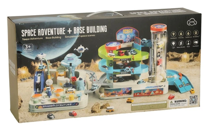 Багатофункціональний автомобільний трек KIK космічна парковка ліфт XXL 2 в 1 KX3576 (5903039753365) - зображення 1