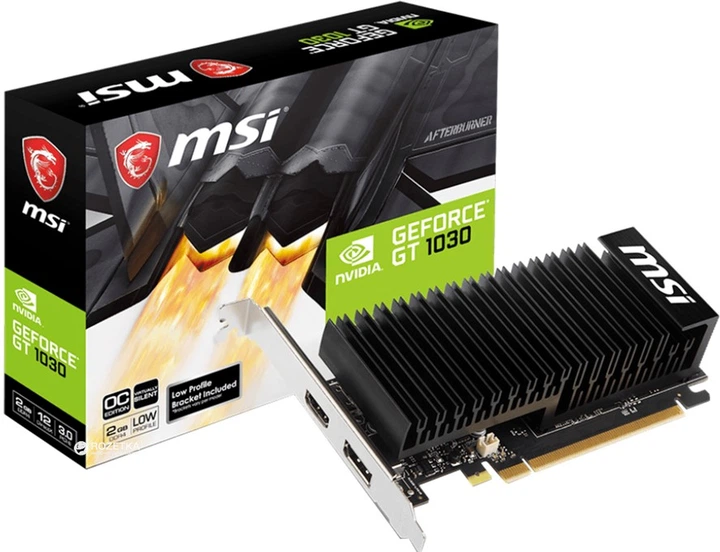 Відеокарта MSI PCI-Ex GeForce GT 1030 Low Profile OC 2GB DDR4 (64bit) (1189/2100) (HDMI, DisplayPort) (GT 1030 2GHD4 LP OC) - зображення 7